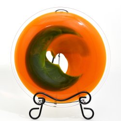 Orange Rondel with Green Moon